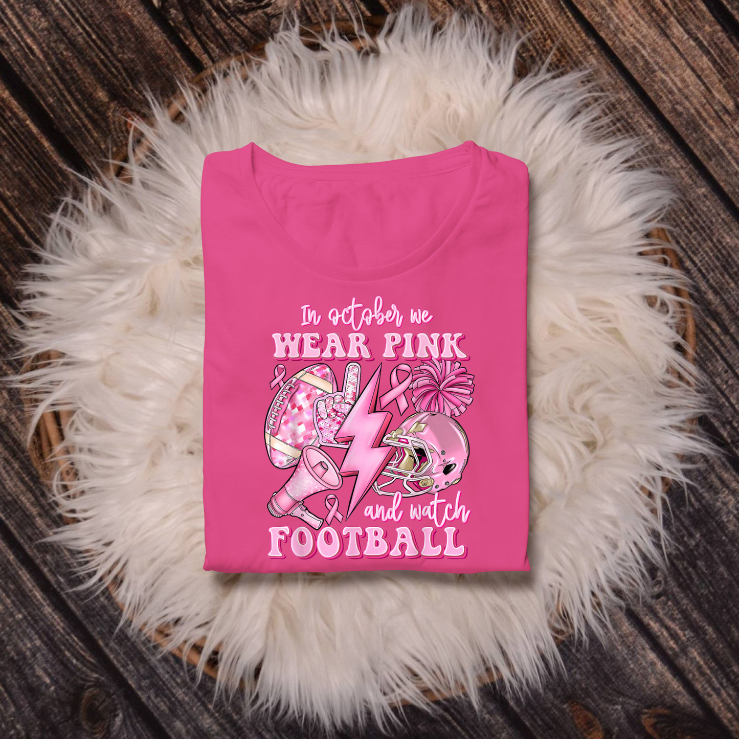 In October we wear pink T-shirt