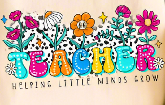 Teacher helping little minds