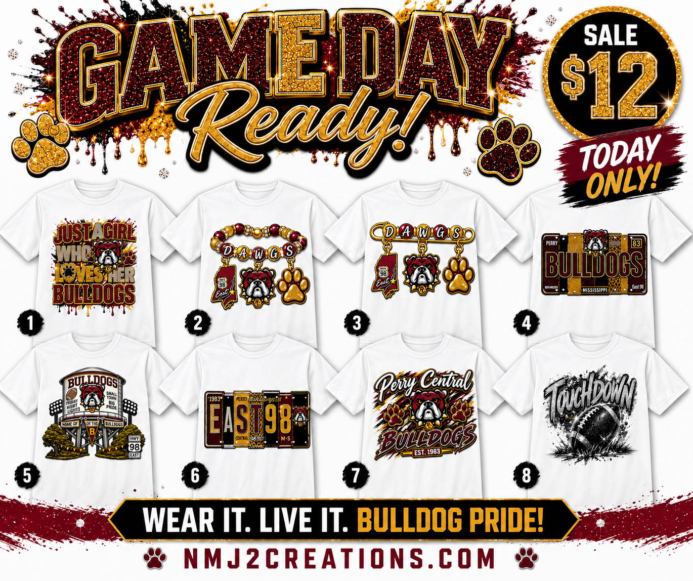 GameDay Shirts (white tshirt)