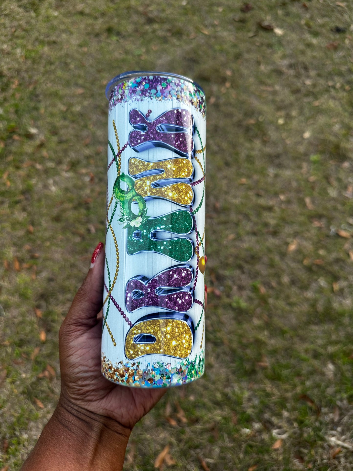 Mardi Gras Tumbler