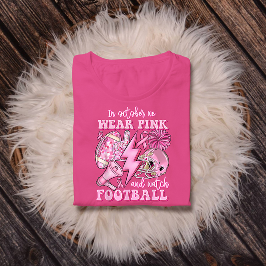 In October we wear pink T-shirt